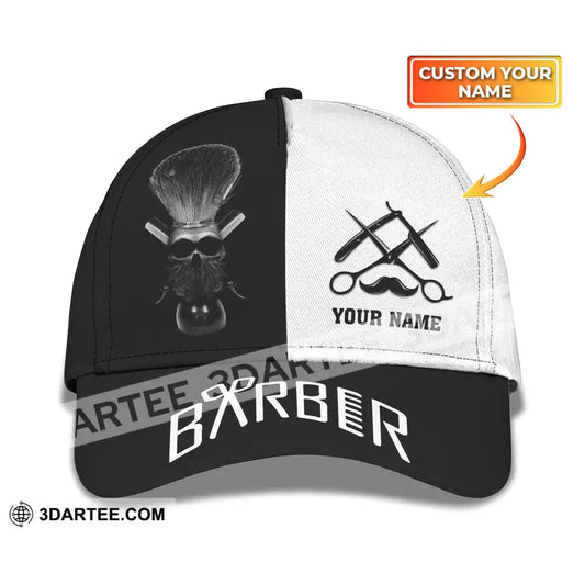 Custom Name Barber Classic Cap Personalized Hairstylist Hat Unisex T-Shirt