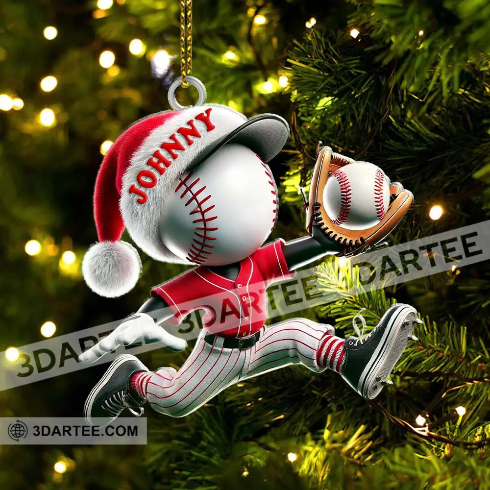 Custom Name Baseball Ornament Christmas Gift For Lover