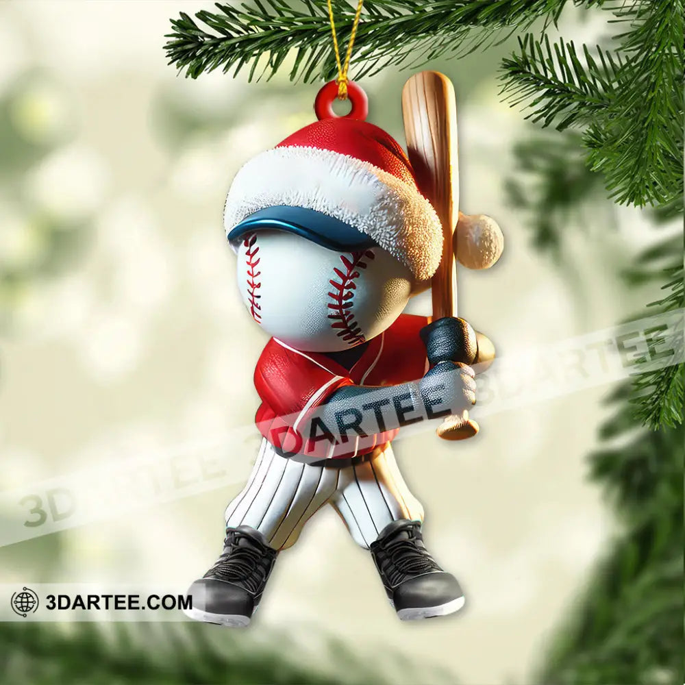 Custom Name Baseball Ornament Lover Christmas Gift 3.54’’ / 1