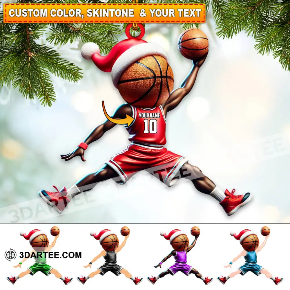 Custom Name Basketball Ornament Lover Christmas Gift