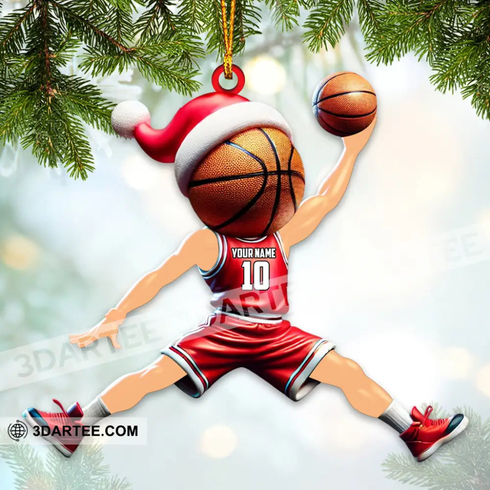 Custom Name Basketball Ornament Lover Christmas Gift