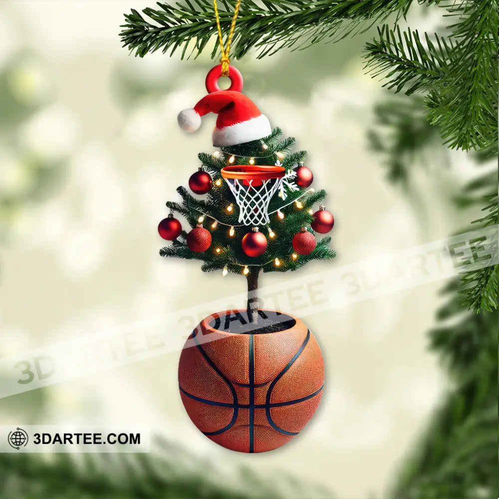 Custom Name Basketball Tree Ornament Lover Christmas Gift 3.54’’ / 1