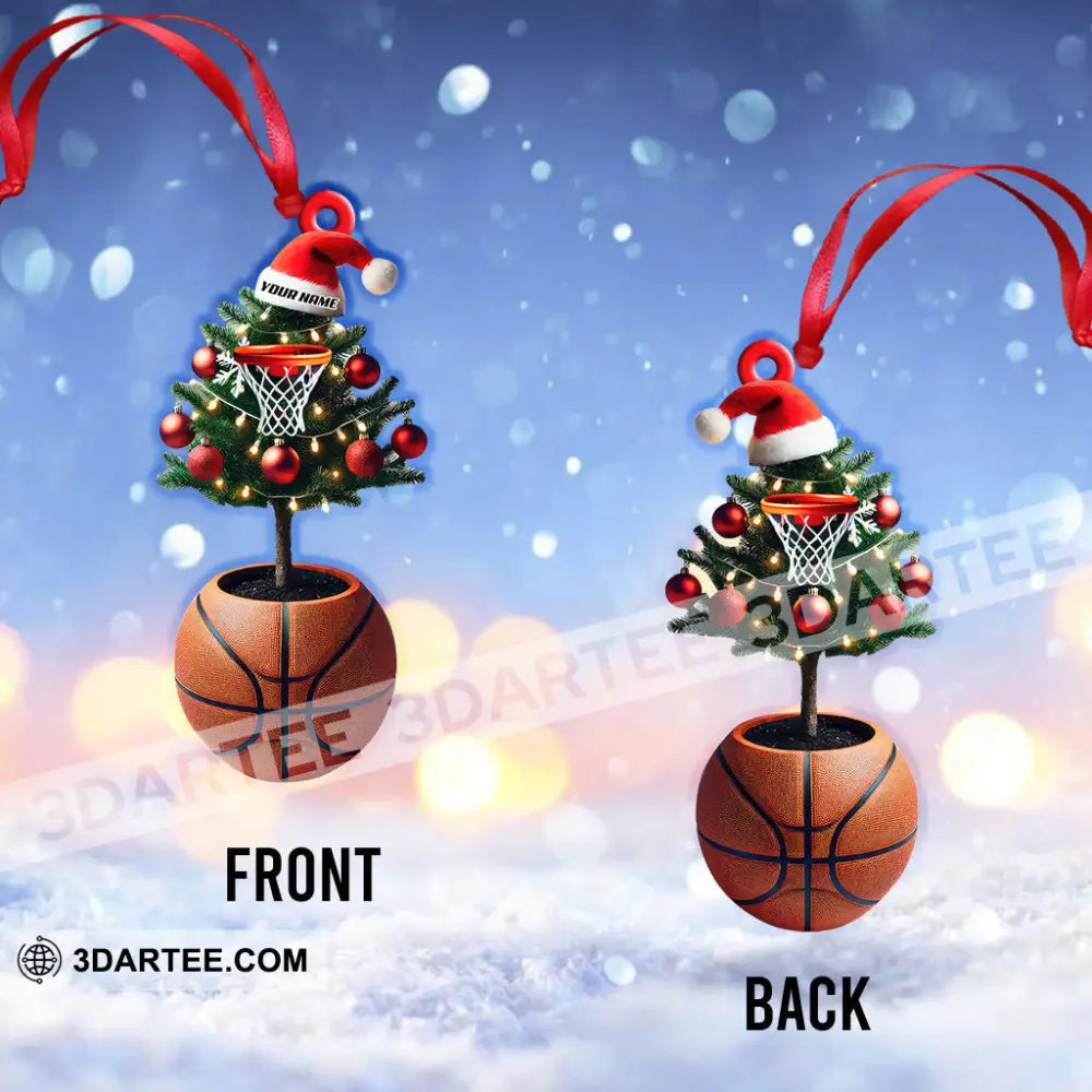 Custom Name Basketball Tree Ornament Lover Christmas Gift