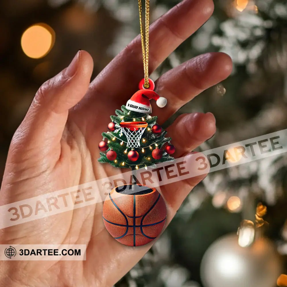 Custom Name Basketball Tree Ornament Lover Christmas Gift