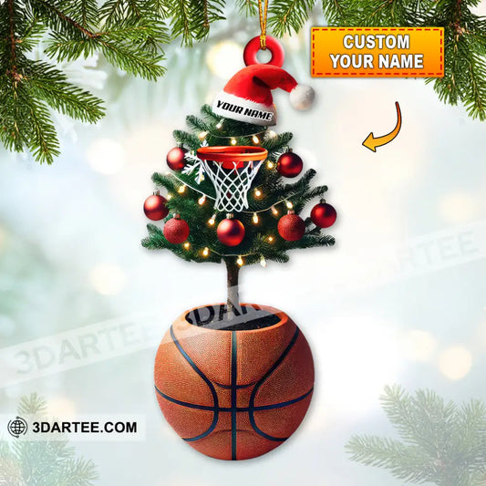 Custom Name Basketball Tree Ornament Lover Christmas Gift