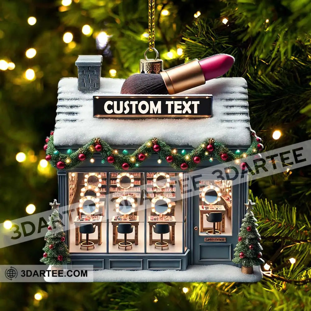 Custom Name Beauty Salon Ornament Shop Christmas Decor