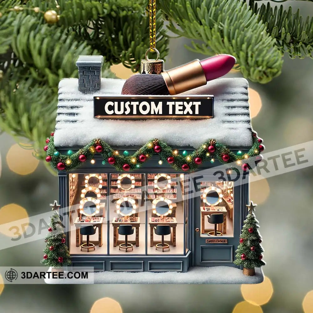 Custom Name Beauty Salon Ornament Shop Christmas Decor