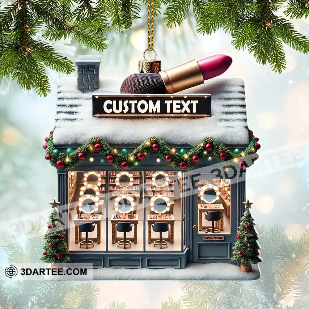 Custom Name Beauty Salon Ornament Shop Christmas Decor 3.54’’ / 1