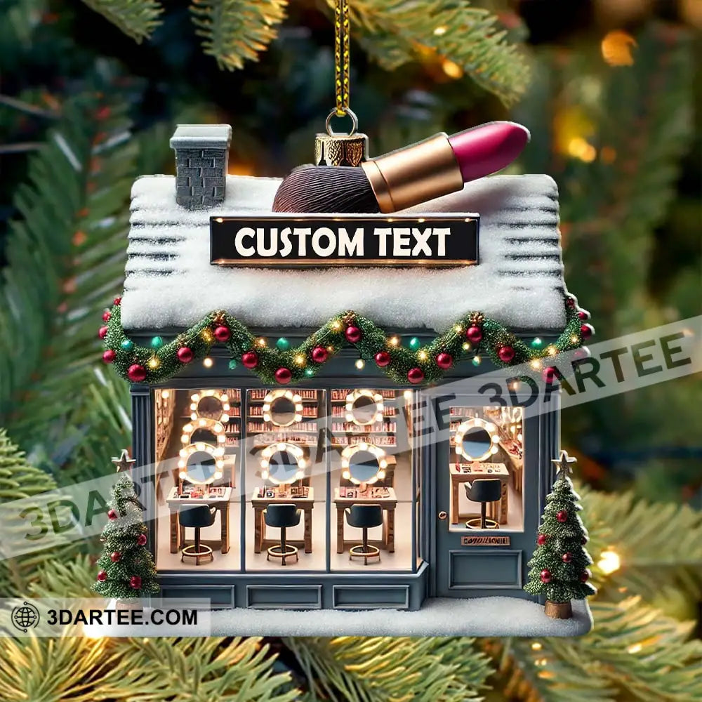 Custom Name Beauty Salon Ornament Shop Christmas Decor