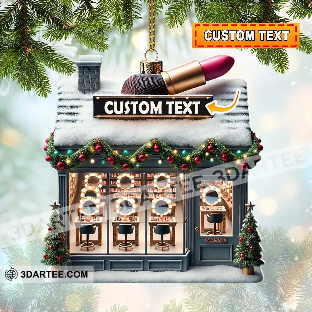 Custom Name Beauty Salon Ornament Shop Christmas Decor