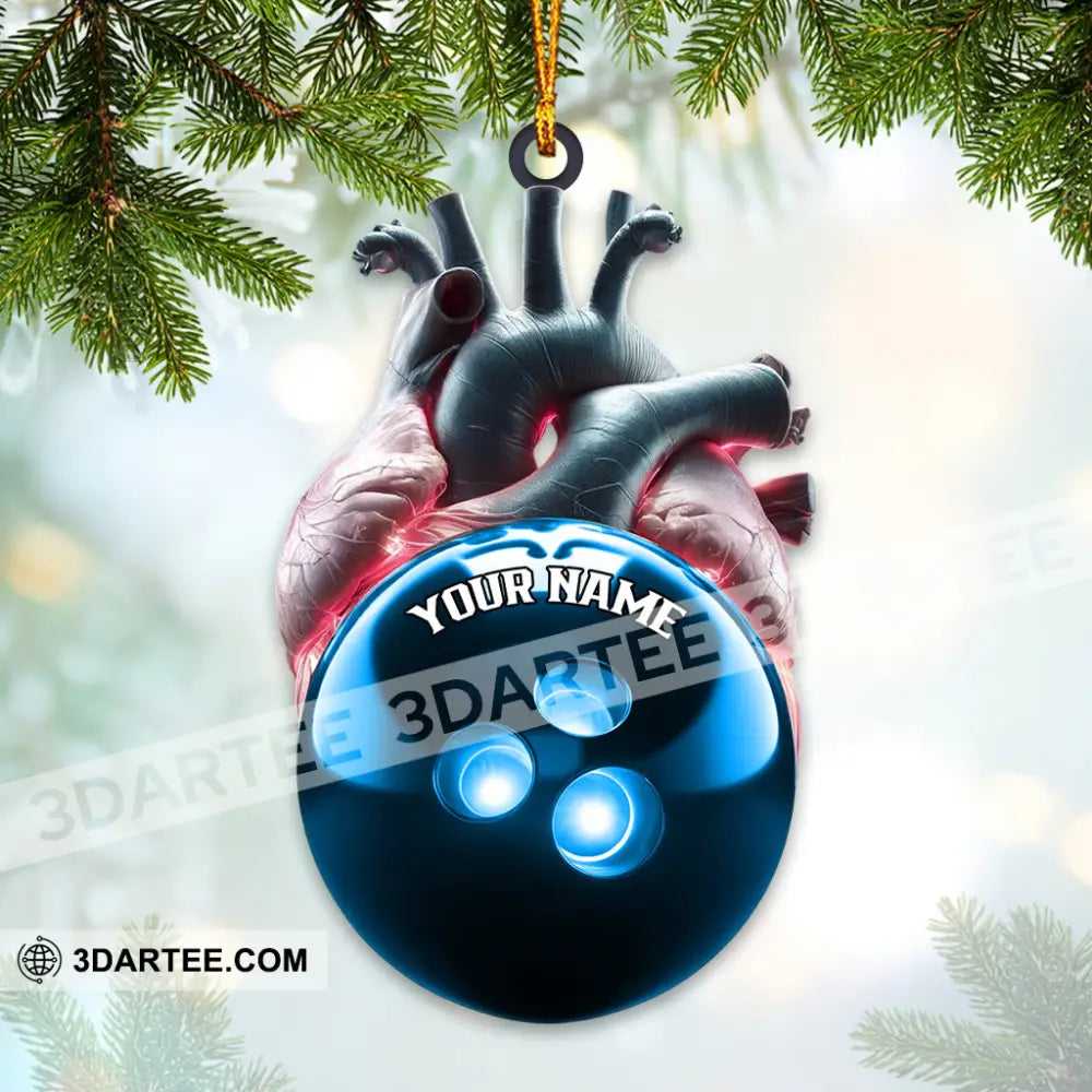 Custom Name Bowling Ornament Christmas Gift For Lover 3.54’’ / 1