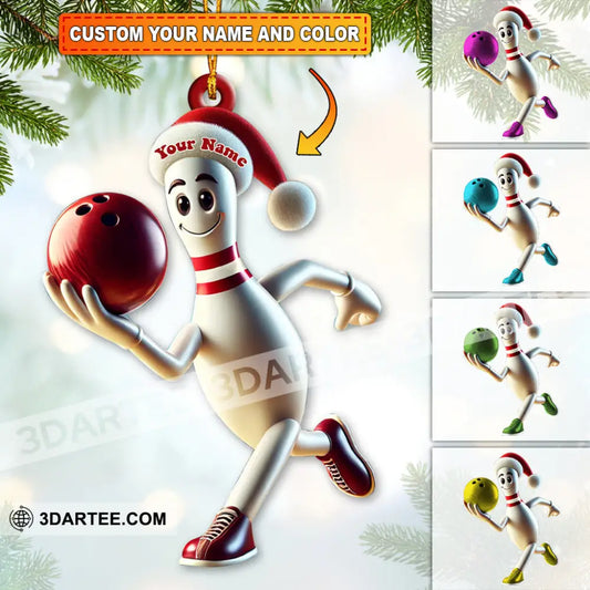 Custom Name Bowling Ornament Lover Christmas Gift