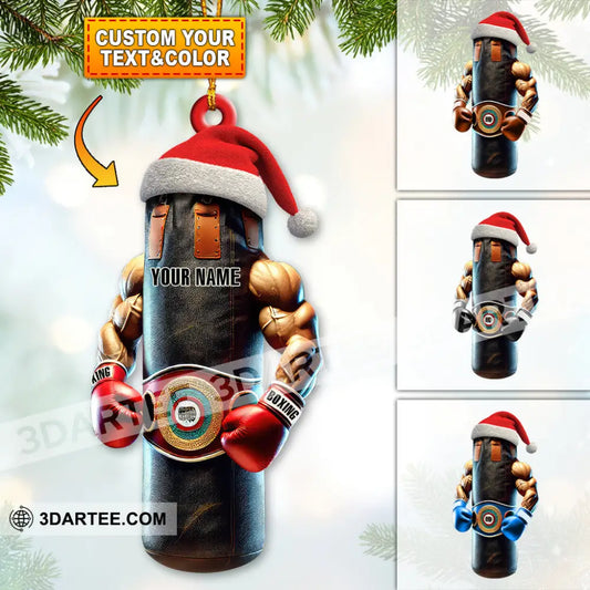 Custom Name Boxing Ornament Christmas Gift For Lover