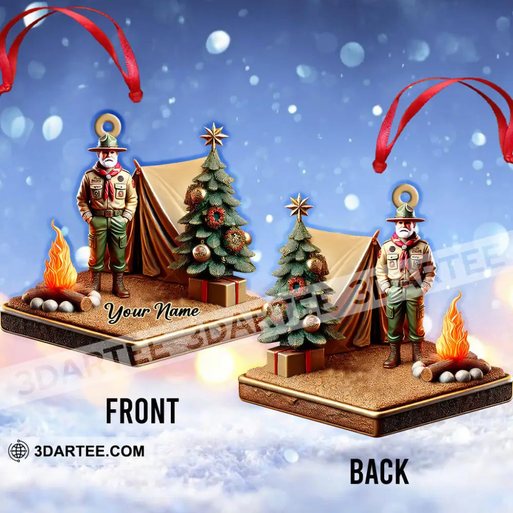 Custom Name Camping Ornament Christmas Decoration