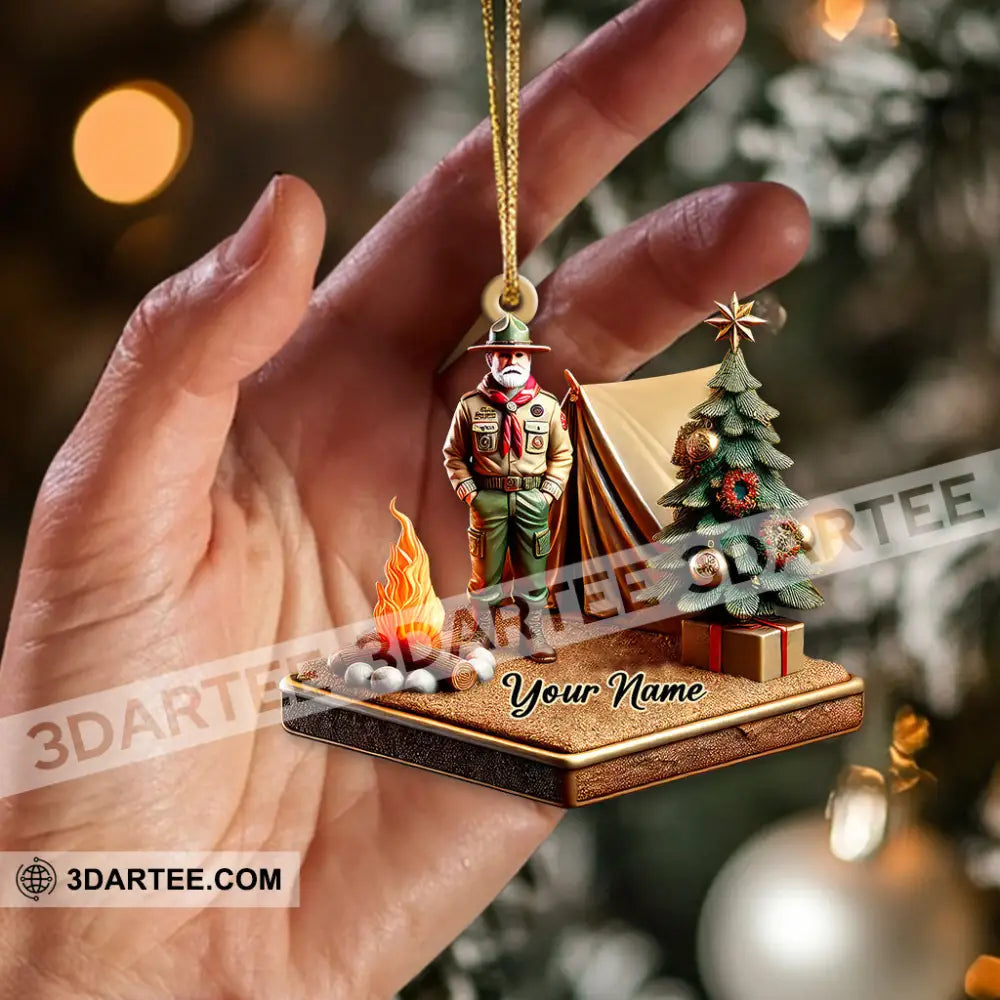 Custom Name Camping Ornament Christmas Decoration