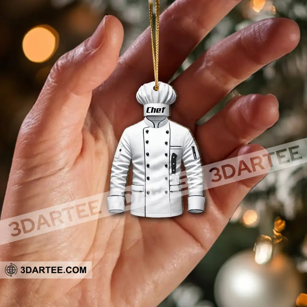 Custom Name Chef Ornament Christmas Gift For Cooking Lover