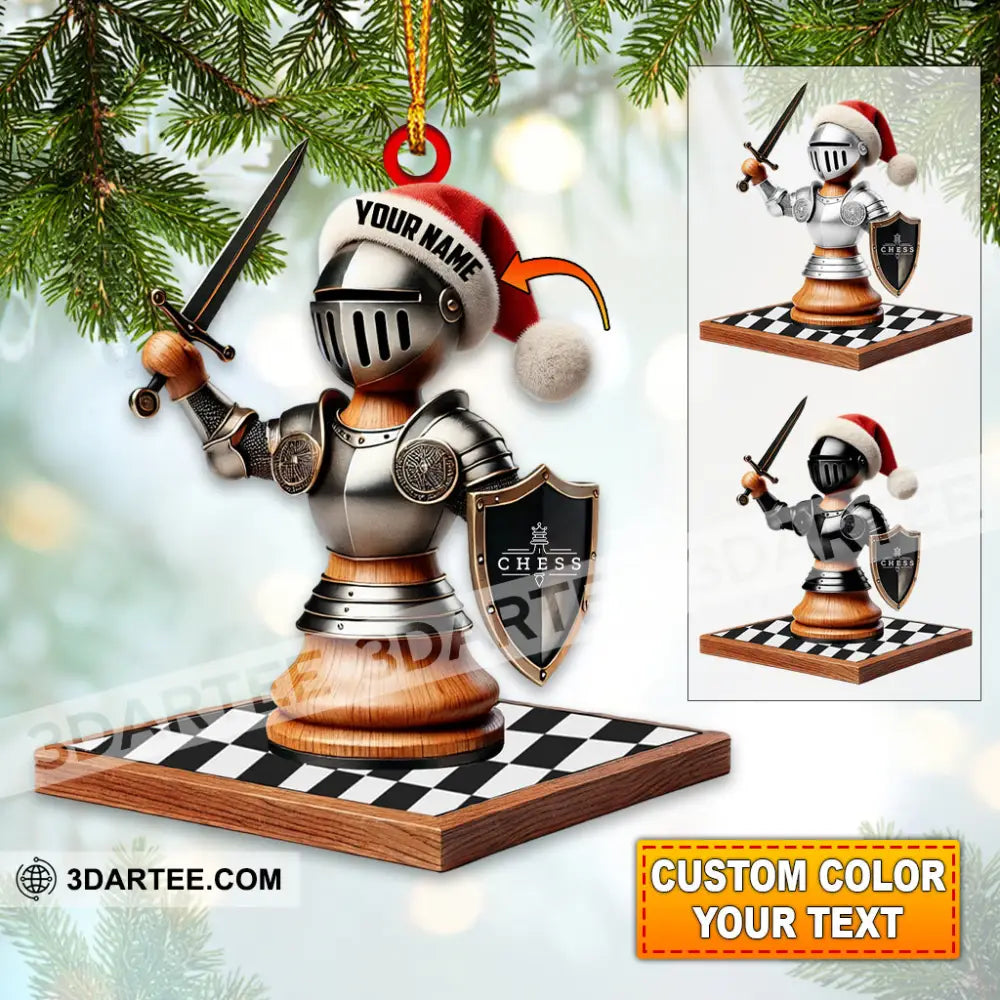 Custom Name Chess Ornament Lover Christmas Gift