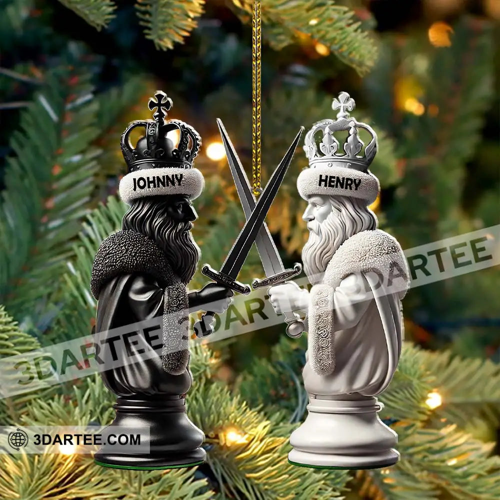 Custom Name Chess Ornament Lover Christmas Gift