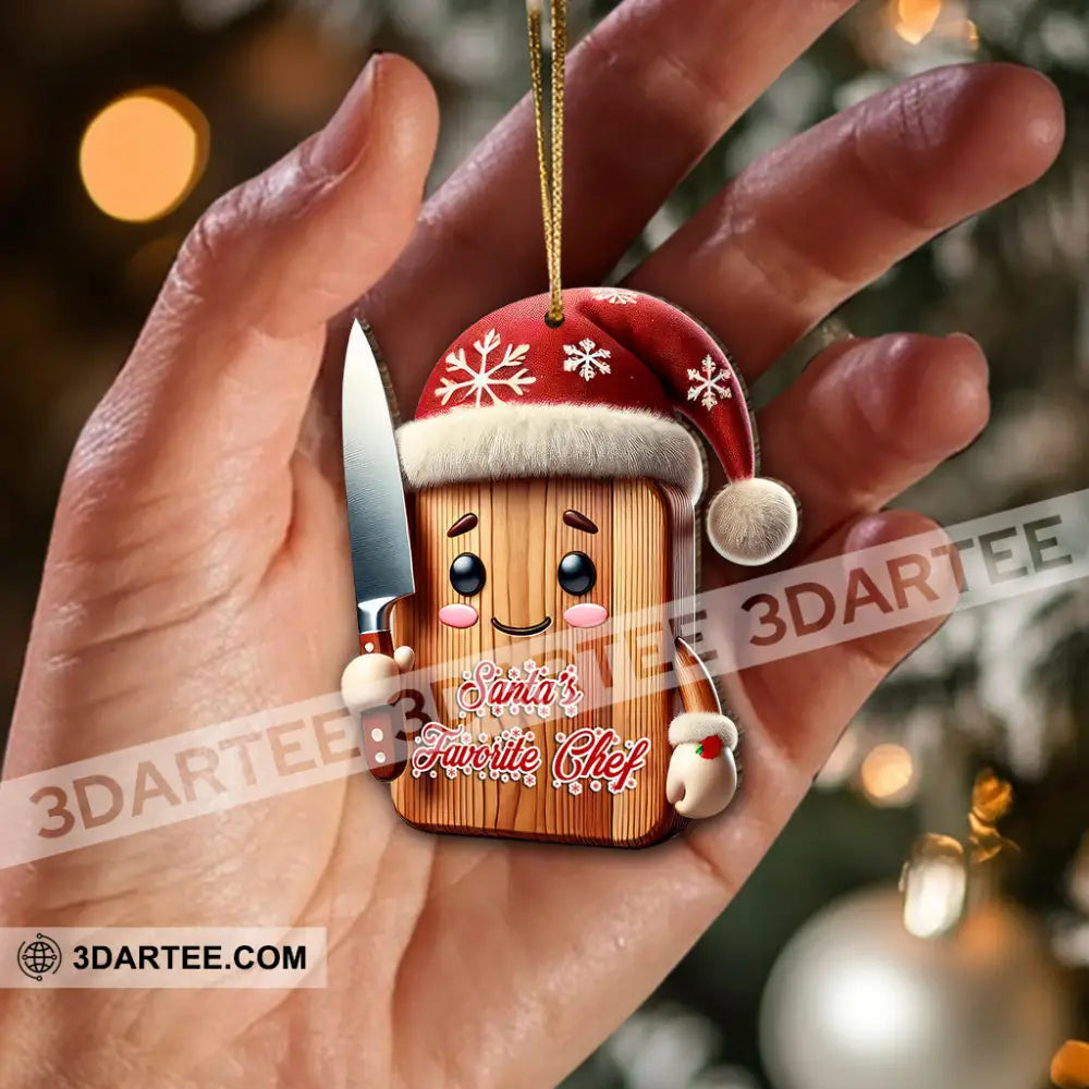 Custom Name Christmas Chef Ornament Gift For Cooking Lover