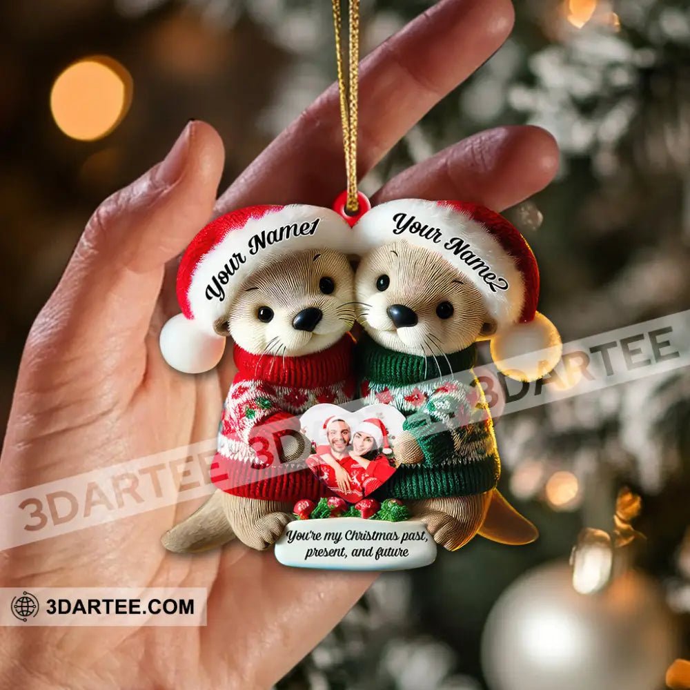 Custom Name Christmas Couple Ornament Gift