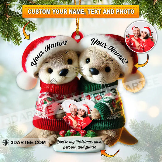 Custom Name Christmas Couple Ornament Gift