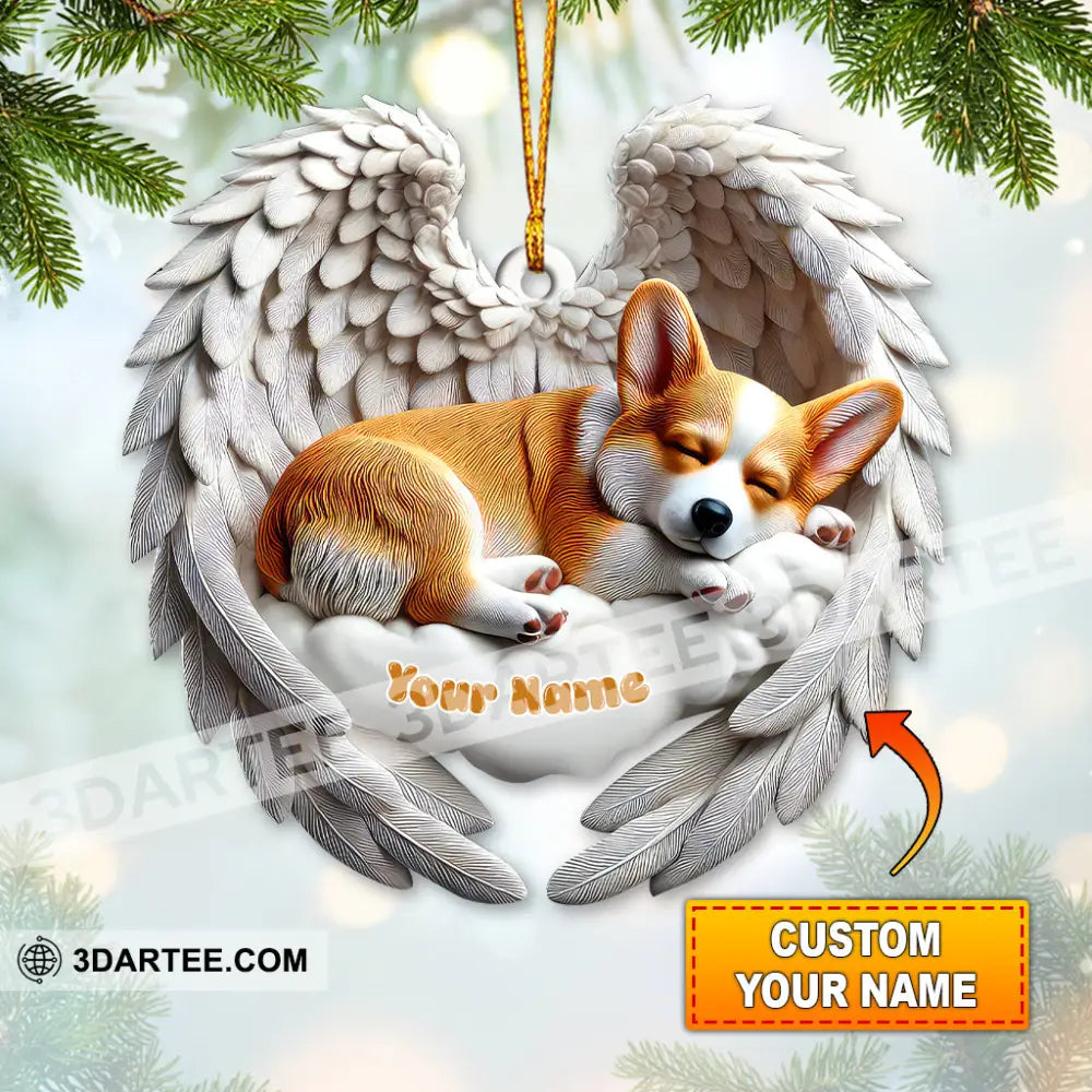 Custom Name Corgi Ornament Lover Christmas Gift