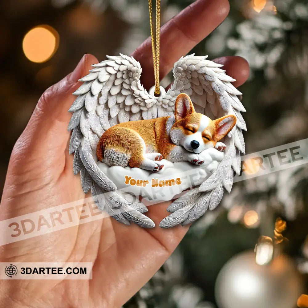 Custom Name Corgi Ornament Lover Christmas Gift