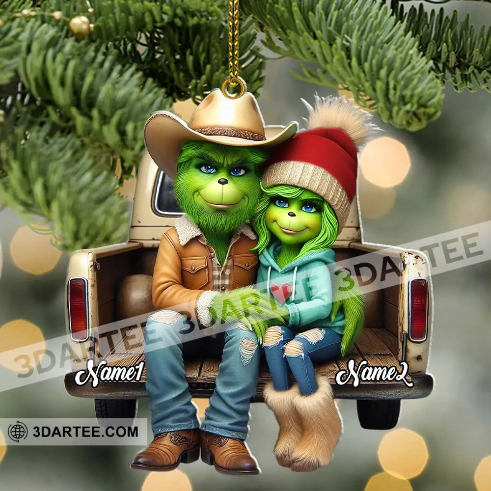 Custom Name Couple Christmas Ornament Lover Gift