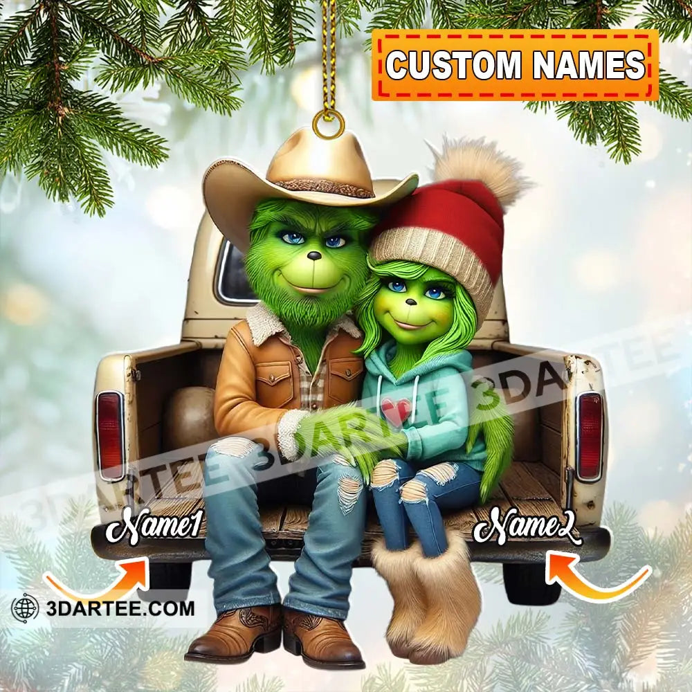 Custom Name Couple Christmas Ornament Lover Gift