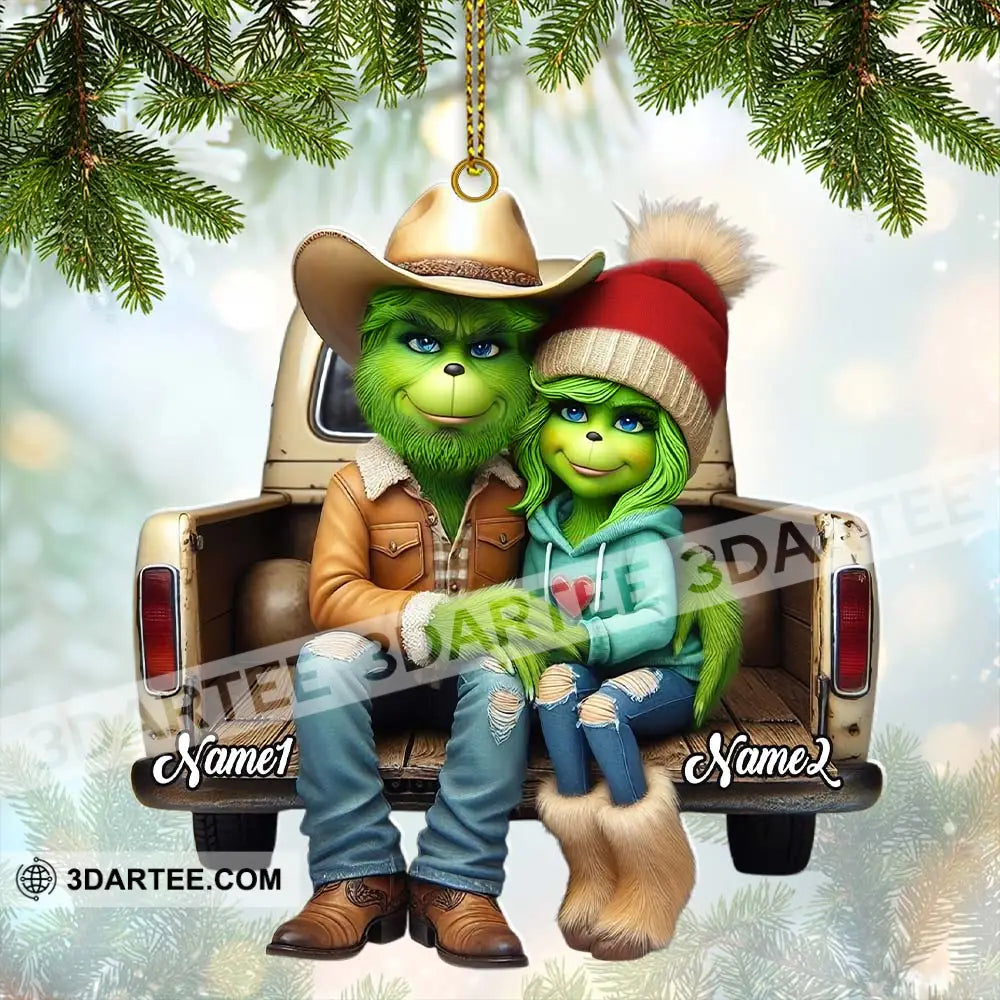 Custom Name Couple Christmas Ornament Lover Gift 3.54’’ / 1