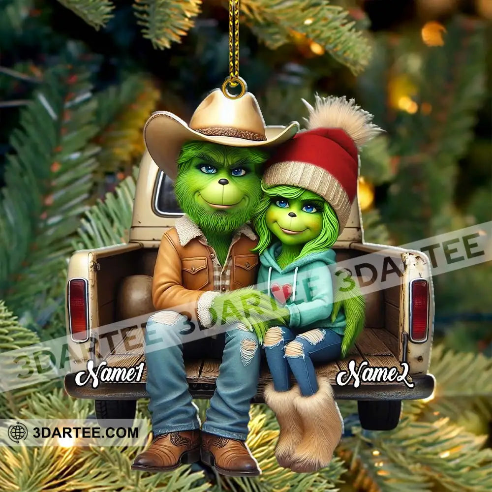 Custom Name Couple Christmas Ornament Lover Gift