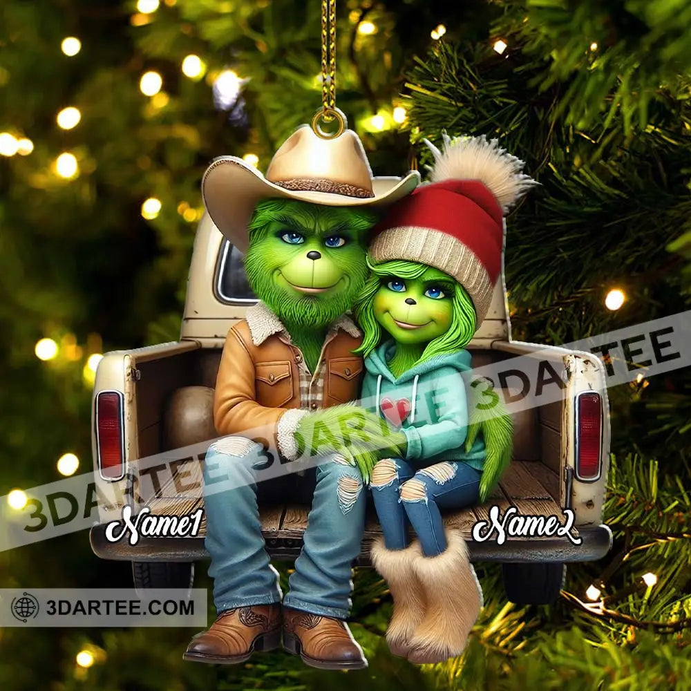 Custom Name Couple Christmas Ornament Lover Gift