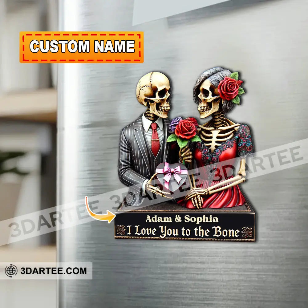 Custom Name Couple Fridge Magnet Gift For Lover