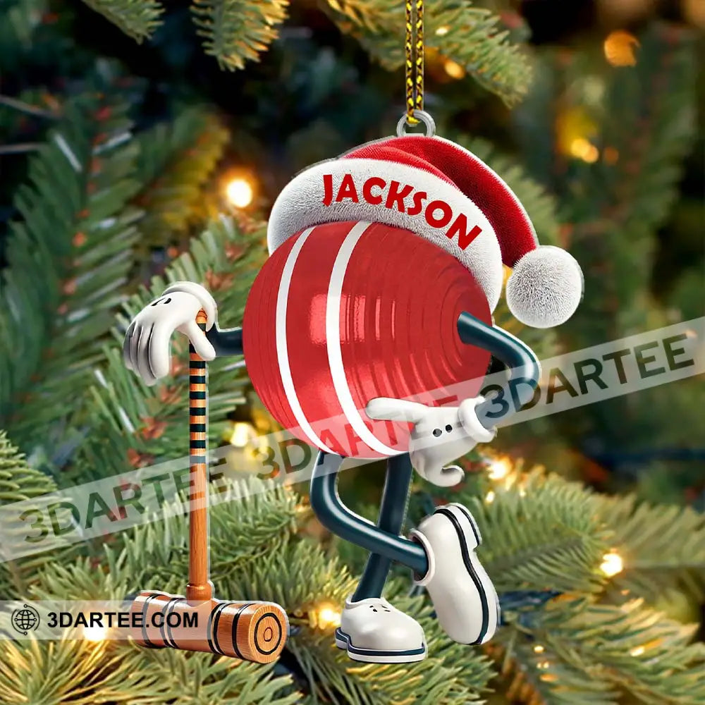 Custom Name Croquet Ornament Christmas Gift