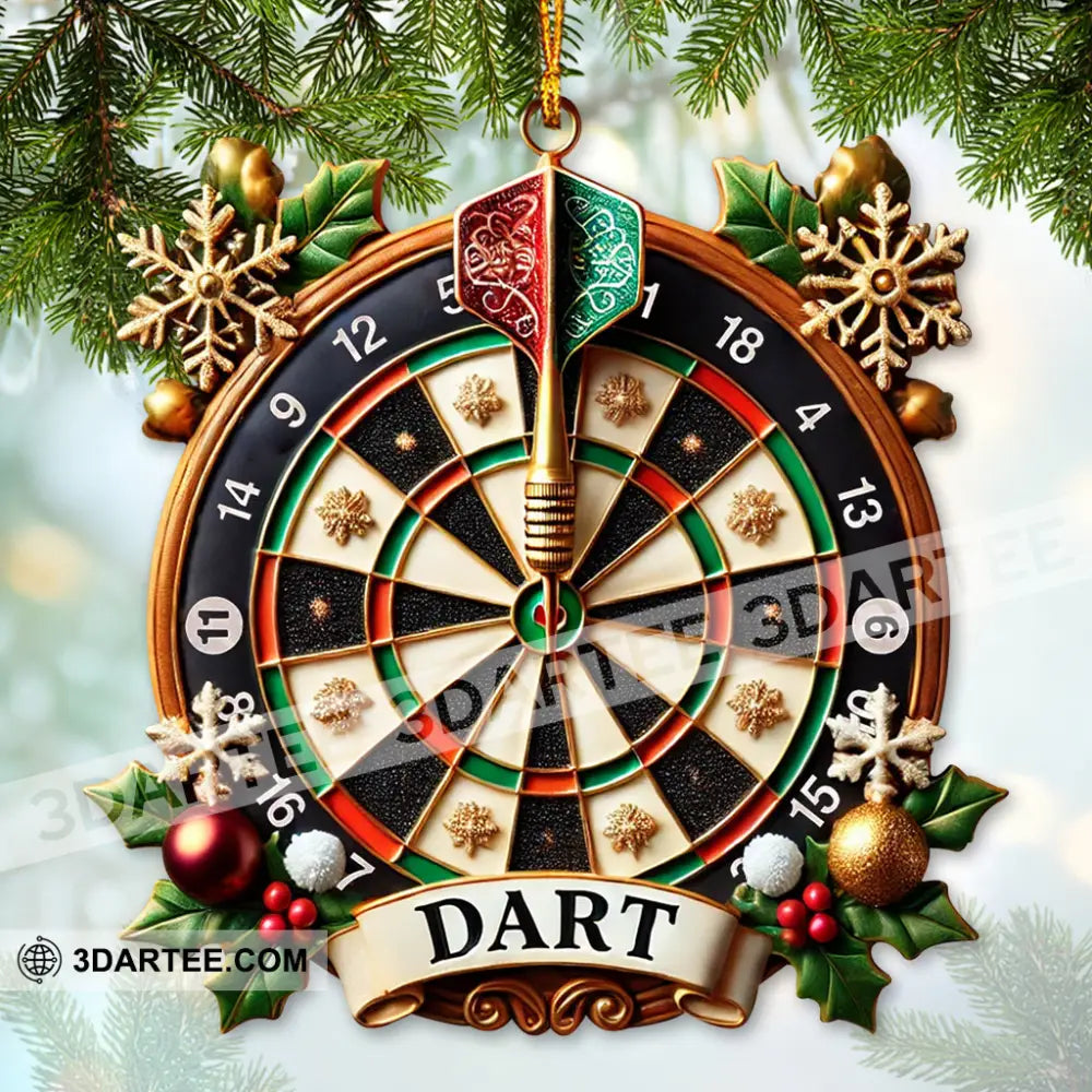 Custom Name Dart Ornament Christmas Gift For Player 3.54’’ / 1