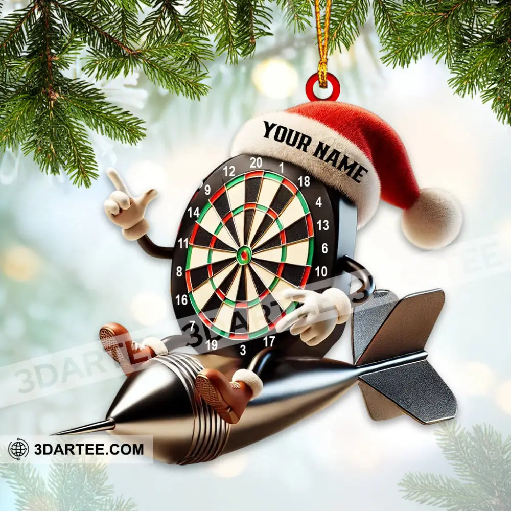 Custom Name Dart Ornament Lover Christmas Gift 3.54’’ / 1