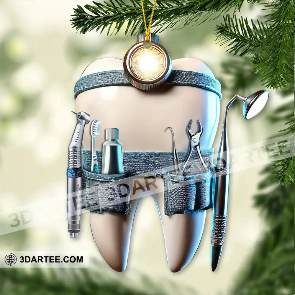 Custom Name Dentist Ornament Christmas Gift 3.54’’ / 1