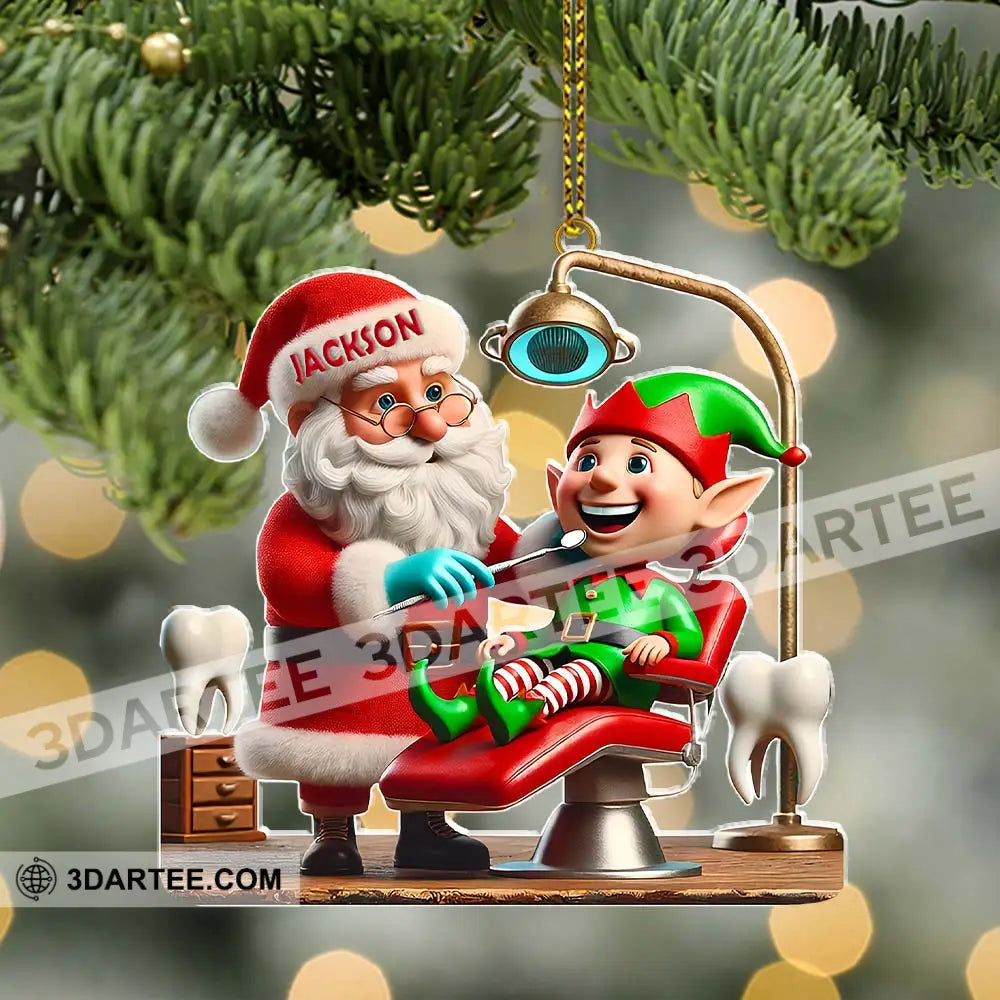 Custom Name Dentist Ornament Christmas Gift 3.54’’ / 1