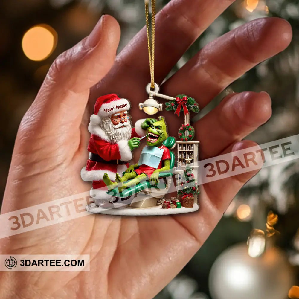 Custom Name Dentist Ornament Christmas Gift For