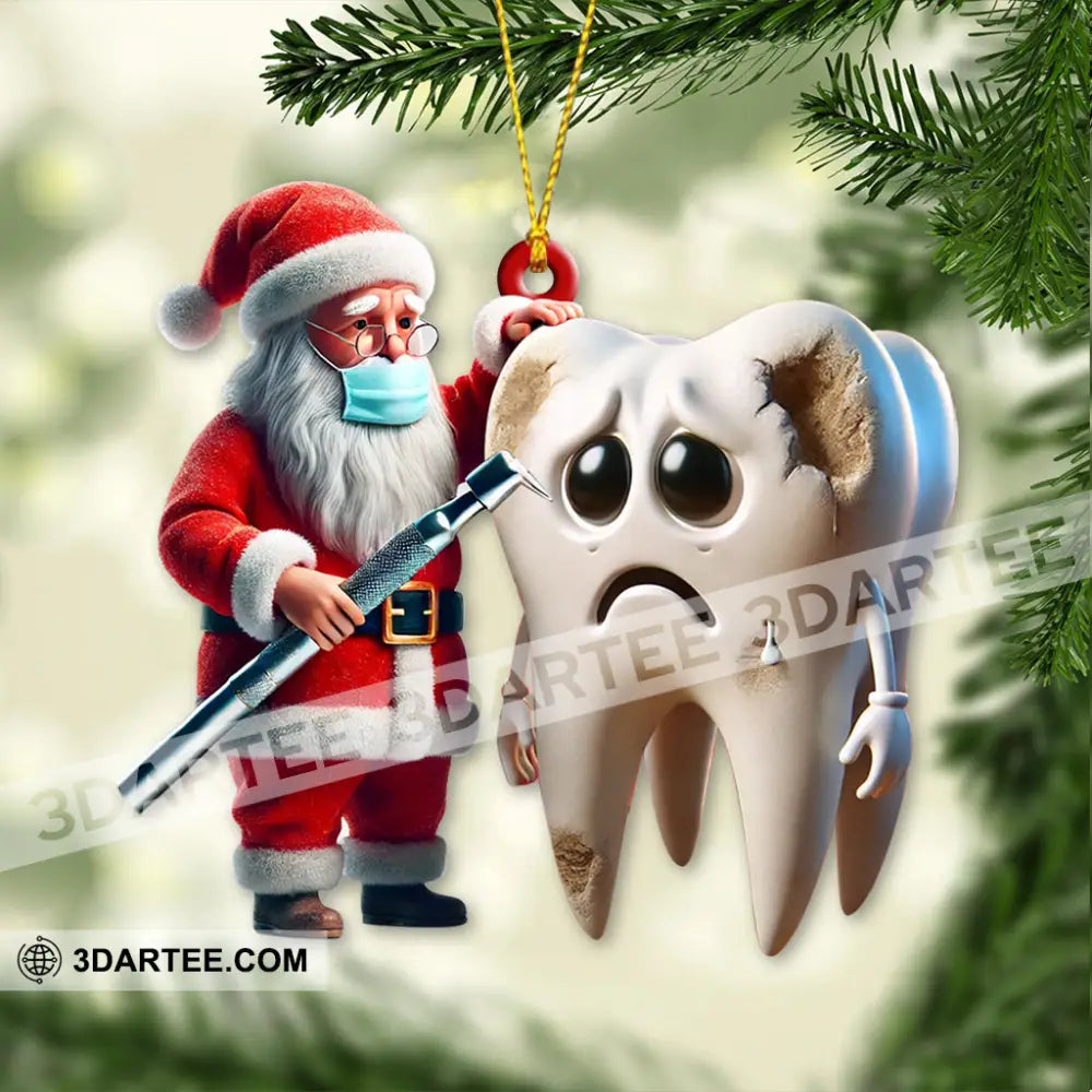 Custom Name Dentist Ornament Christmas Gift For 3.54’’ / 1