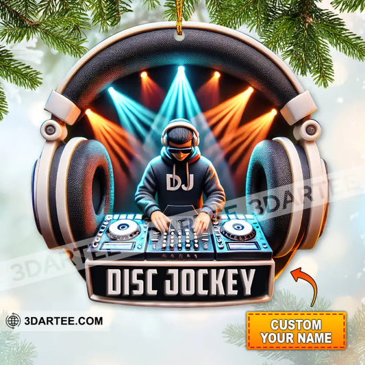 Custom Name Disc Jockey Ornament Dj Christmas Gift