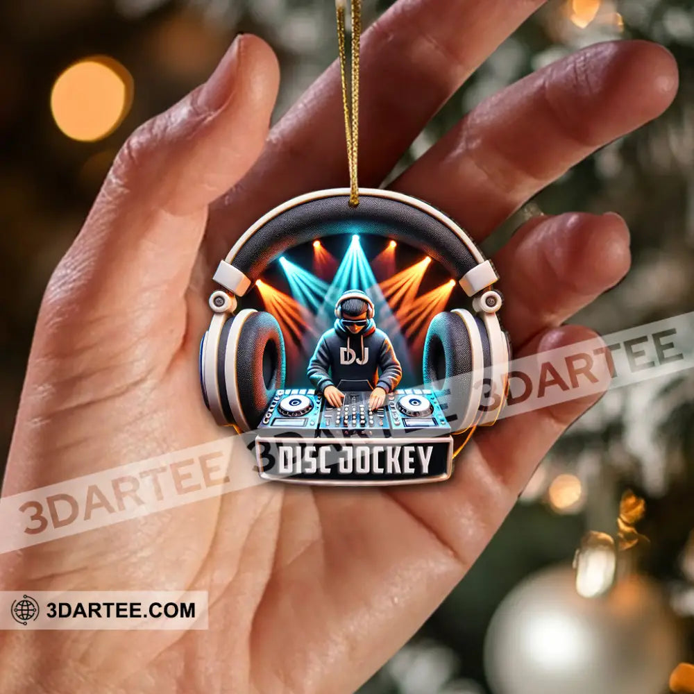 Custom Name Disc Jockey Ornament Dj Christmas Gift