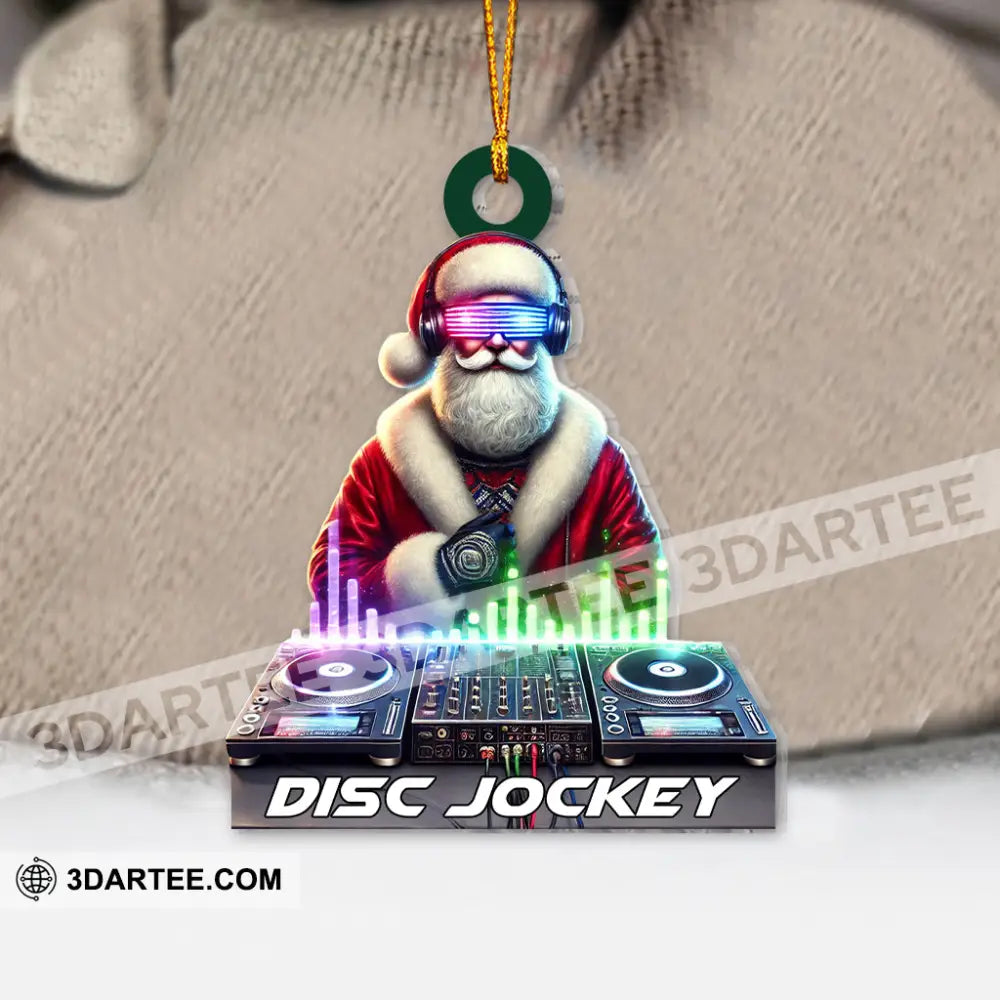 Custom Name Disc Jokey Ornament Gift for Disc Jokey DJ Christmas Gift 3.54’’ / 1 Ornament Ornament