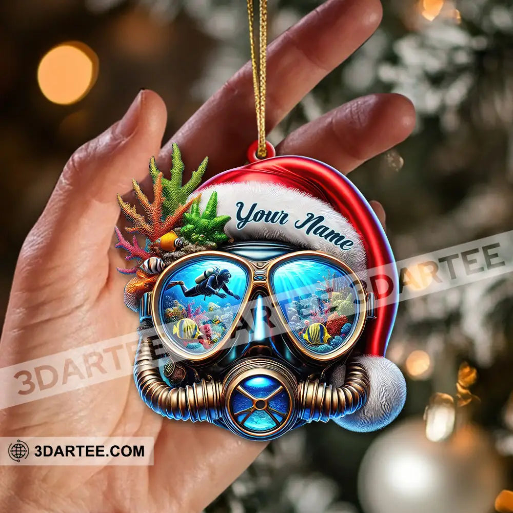 Custom Name Diving Ornament Christmas Gift For Lover