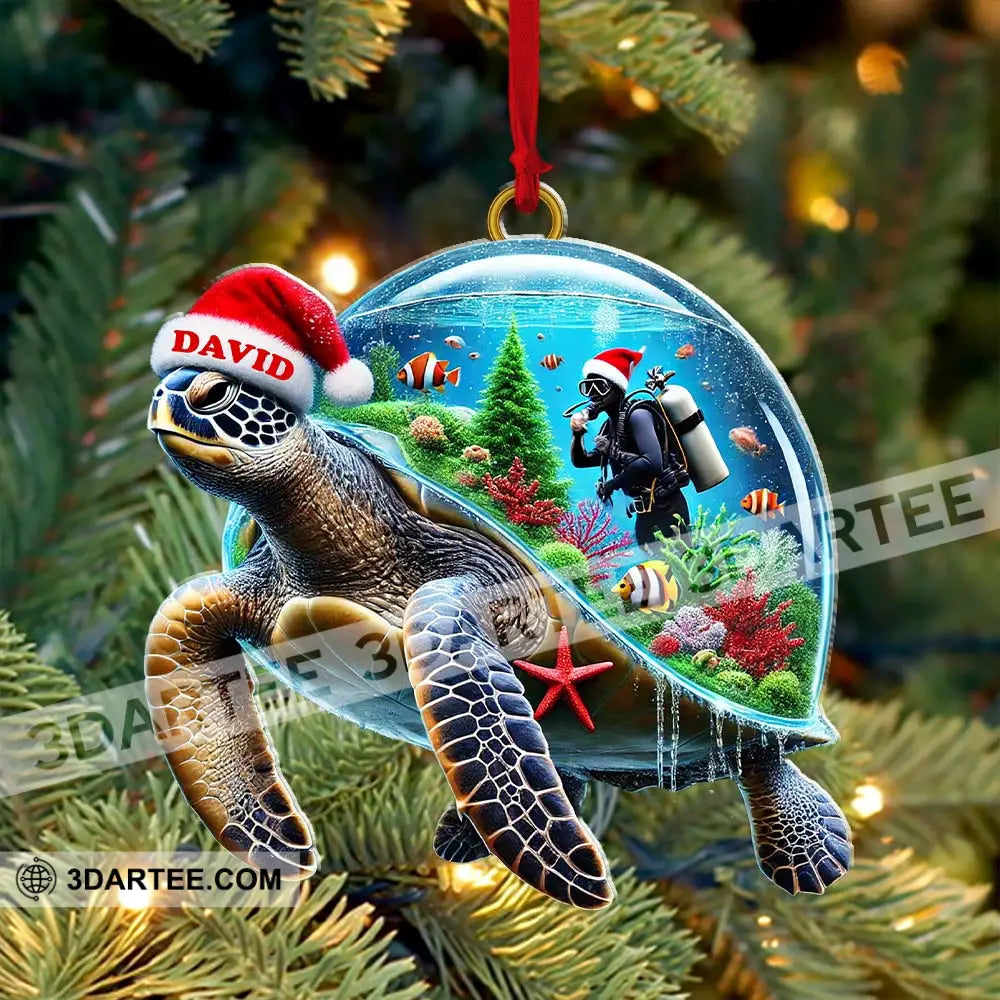 Custom Name Diving Ornament Lover Christmas Gift