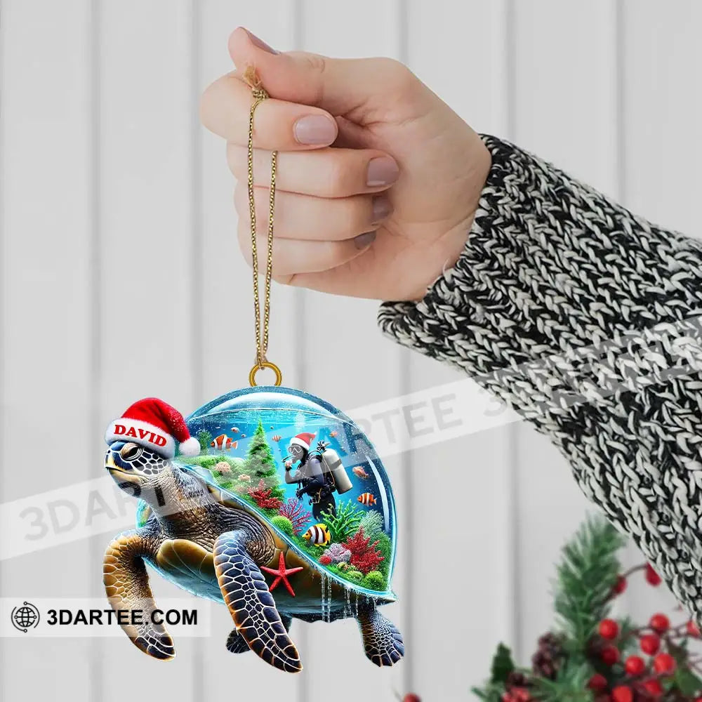 Custom Name Diving Ornament Lover Christmas Gift