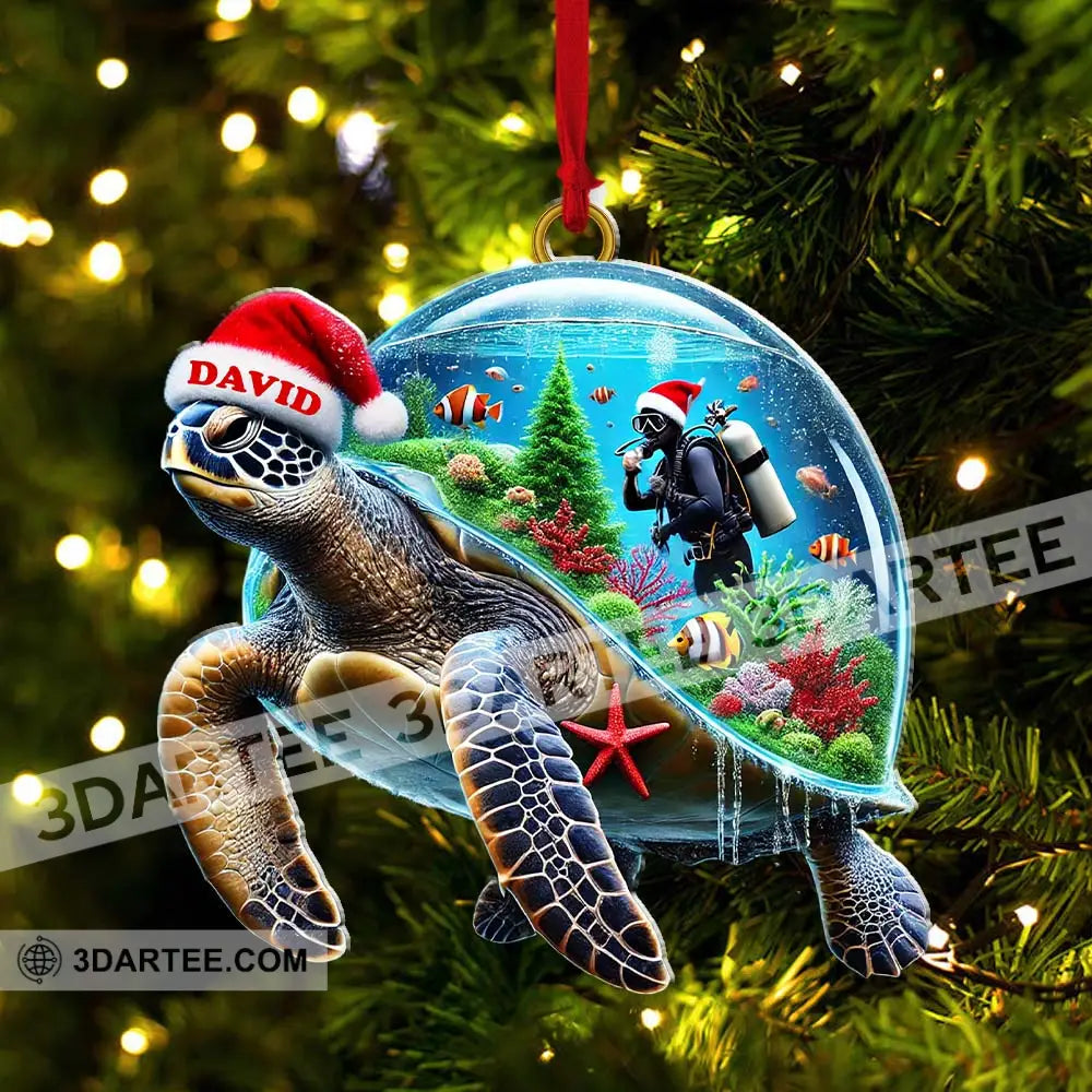 Custom Name Diving Ornament Lover Christmas Gift