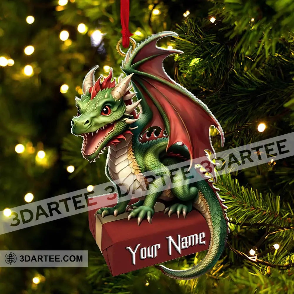 Custom Name Dragon Ornament Christmas Gift For Lover