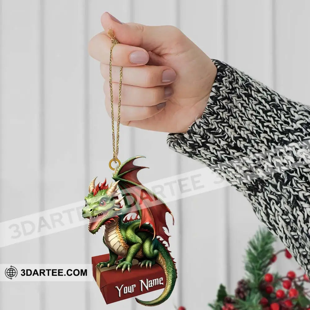 Custom Name Dragon Ornament Christmas Gift For Lover