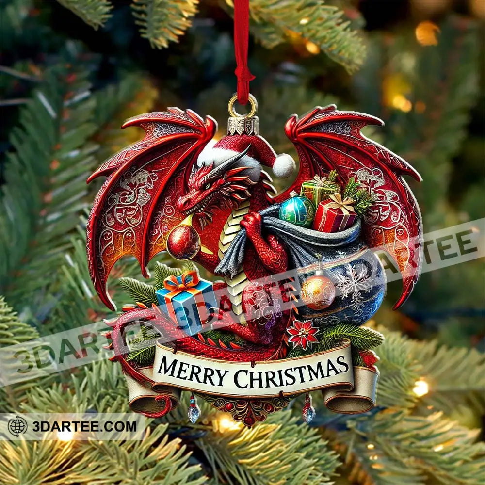 Custom Name Dragon Ornament Christmas Gift For Lover